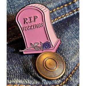 3/20 RIP Feelings Enamel Pin
